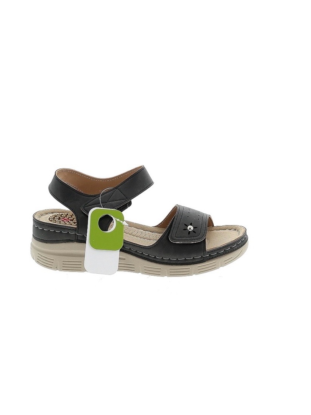 NWT Ortho+rest Women’s Black Adjustable Strap Comfort Sandals